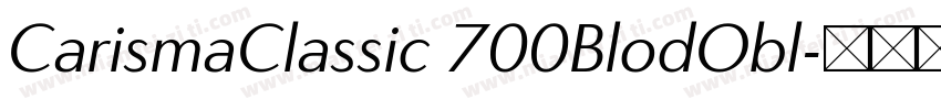 CarismaClassic 700BlodObl字体转换